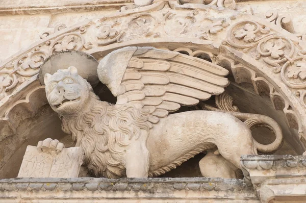 Detalle Columna Ornamentos Estilo Barroco — Foto de Stock