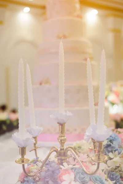 Vela para cerimônia de casamento na parte do casamento — Fotografia de Stock