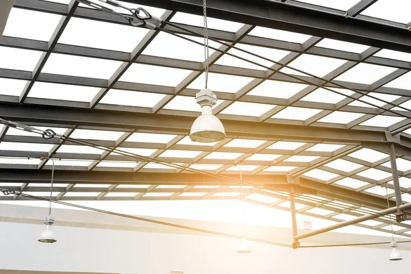 Lamp under the Glasshouse lights — Stock Photo, Image