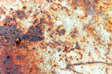 Eski metal demir, arka plan ve doku paslı lekeler