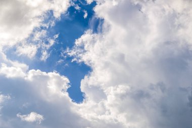 Mavi gökyüzü ve bulutlar gökyüzü