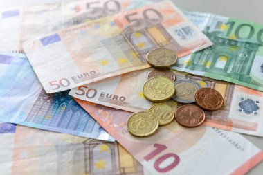 Para euro banknot ve madeni paralar