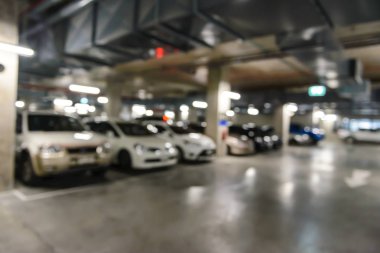 Arabaları ile Park Metro otomobillerin bulanık görüntü.