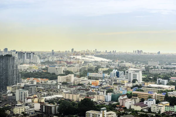 Pohled na panoráma města Bangkok, Thajsko — Stock fotografie