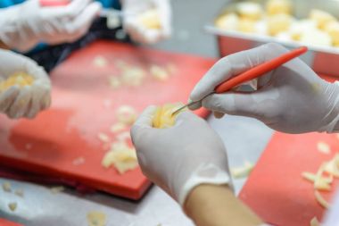 Meyve - gıda sanat kavram oyma portre.