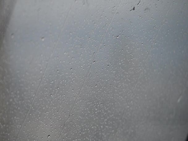 Дощі Вода Тече Склі Вікон Під Час Дощової Бурі — стокове відео