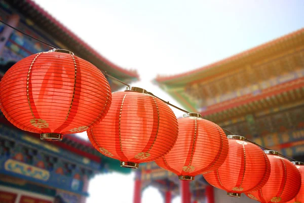 Red Chinese lanterns decoration for Chinese new year celebration