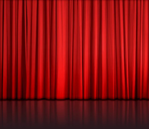 Katta - arka plan yansıması ile kırmızı perde göstermek için ürün iç kalıp