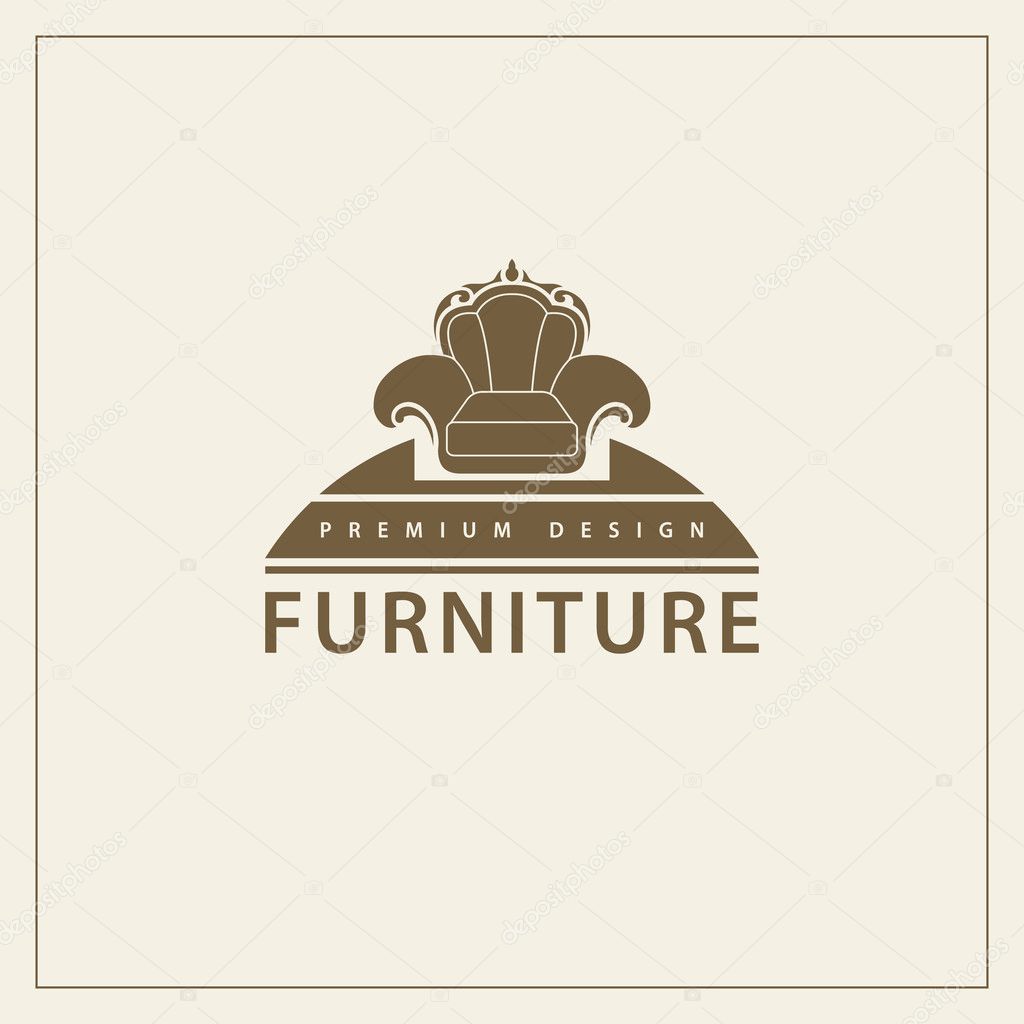 Furniture Logo Template Luxury Universal Premium Design Interior Logotype Symbol Style Line Emblem Furniture Logo Template Luxury Universal Premium Design Interior Logotype Symbol Style Line Emblem