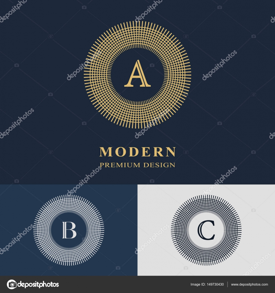 Abstract Monogram Template Modern Elegant Luxury Logo Design