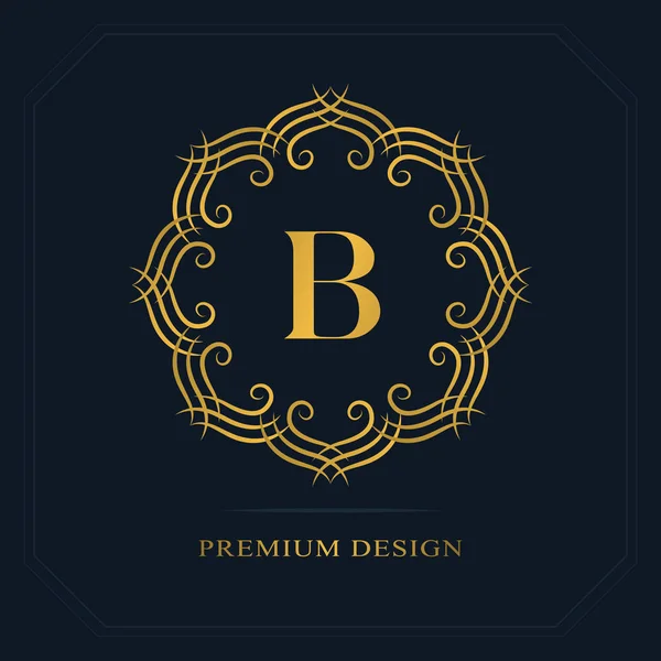 Modern logo design. Geometric initial monogram template. Letter emblem B. Mark of distinction. Universal business sign for brand name, company, business card, badge. Vector illustration — Stock Vector