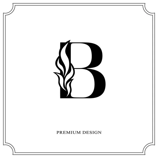 Elegant letter B. Graceful royal style. Calligraphic beautiful logo. Vintage drawn emblem for book design, brand name, business card, Restaurant, Boutique, Hotel. Vector illustration — Stock Vector