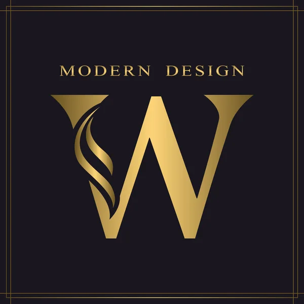 Elegante Hoofdletter Graceful Royal Style Kalligrafisch Mooi Logo Vintage Gold — Stockvector