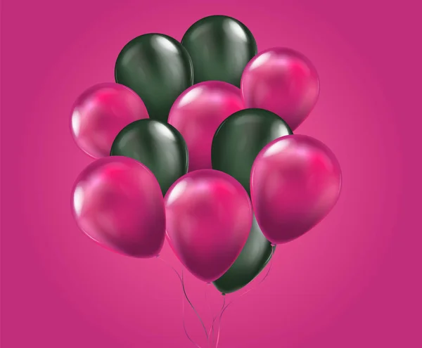 Πολύχρωμα μπαλόνια πετούν για Κόμμα και Εορτασμούς Διάνυσμα φόντο. — Διανυσματικό Αρχείο