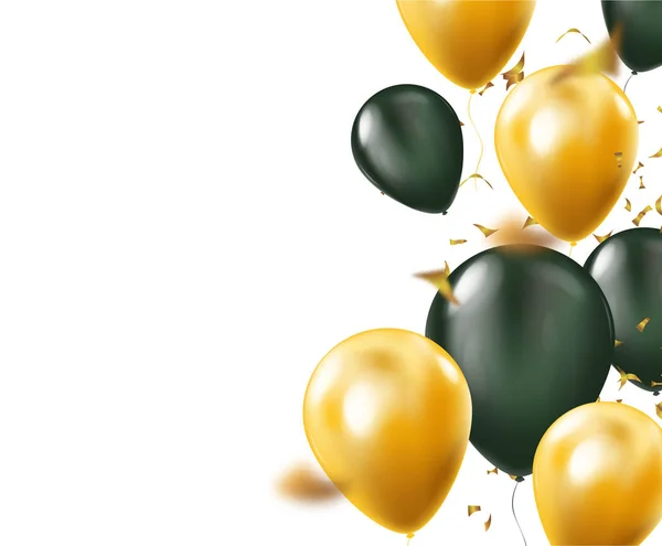 Balões coloridos voando para festa e festas fundo vetorial . —  Vetores de Stock
