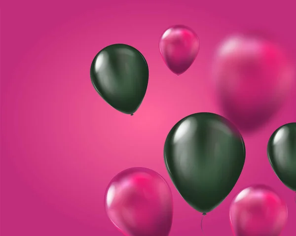 Globos coloridos volando para fiestas y celebraciones Vector de fondo . — Archivo Imágenes Vectoriales