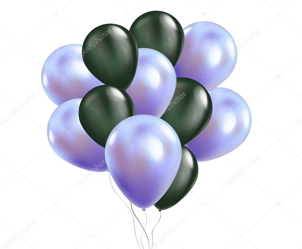 Colorful Balloons Flying for Party and Celebrations Vector Background.