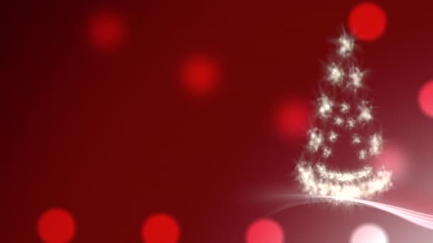Χριστουγεννιάτικο φόντο με χριστουγεννιάτικο δέντρο — Αρχείο Βίντεο