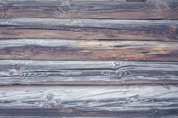 Rustic cabin wood wall background in vintage countryside style with blue tint — Stock Photo, Image