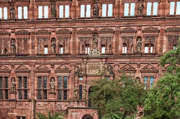 Gevel van de burchtruïne van Heidelberg — Stockfoto