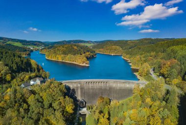 Gummersbach agger Barajı havadan görünümü