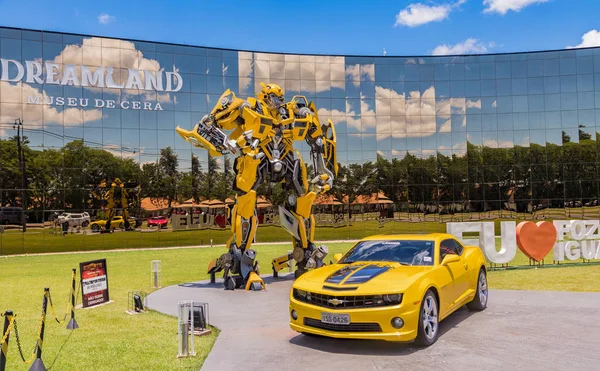 Foz Iguacu Brazil November 2017 Bumblebee Transformer Front Wax Museum — Stock Photo, Image