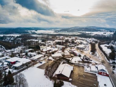 Gummersbach-Kotthausen hava görünümünü kışın