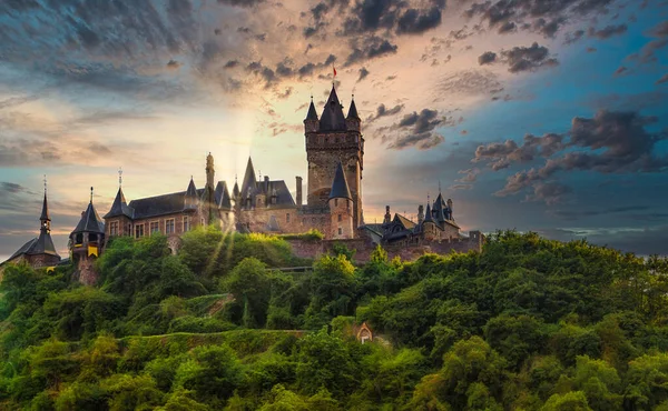 Castillo Cochem Una Ciudad Mosela Alemania — Foto de Stock