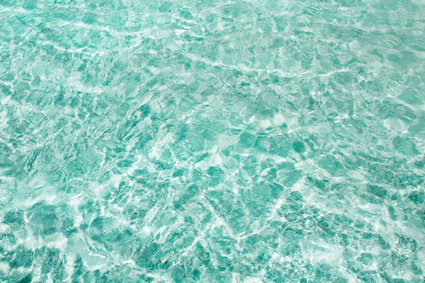 Blue clear transparent water background 