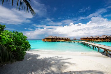 Su bungalov resort adlı Adaları. Hint Okyanusu, Maldivler