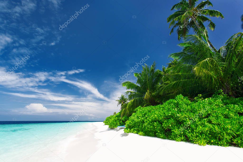 Beautiful nature landscape of tropical island at daytime