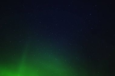 Kuzey ışıkları. Aurora borealis doğa manzara geceleri