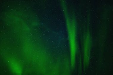 Kuzey ışıkları. Aurora borealis doğa manzara geceleri
