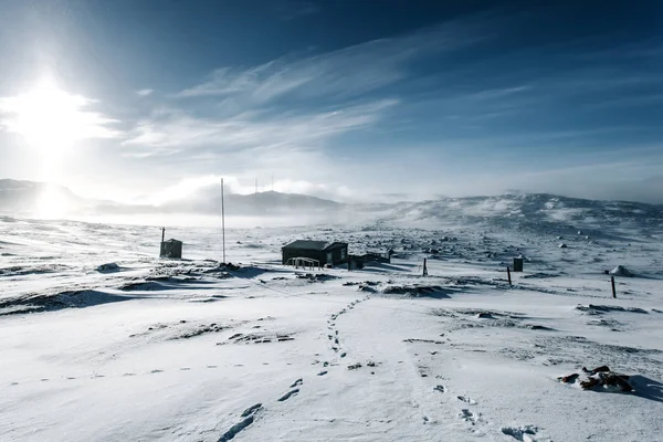 冬でコラ半島。北部のツンドラ地帯のロシアの地域 — ストック写真
