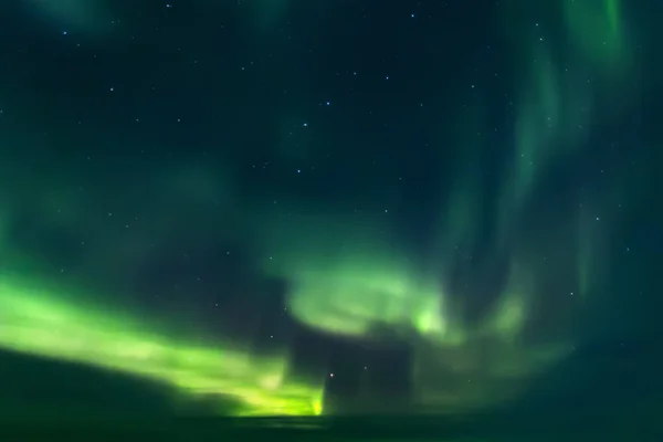 Északi fény. Aurora borealis természeti táj, éjszaka — Stock Fotó