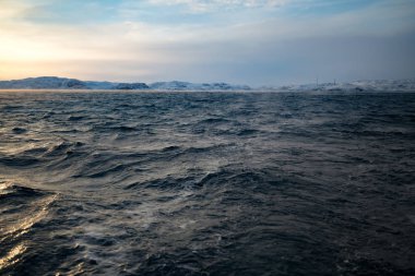Barents Denizi Kuzey Buz Denizi içinde. Kola Yarımadası, Rusya Federasyonu