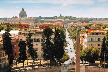 Havadan görünümü Roma şehrine. İtalya, Europe