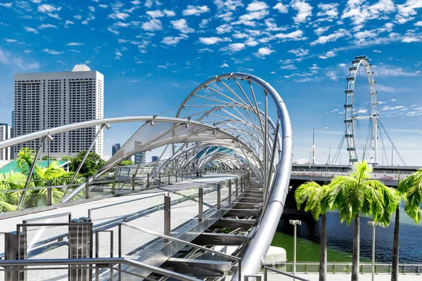 Singapur paisaje de la ciudad en el día cielo azul . —  Fotos de Stock