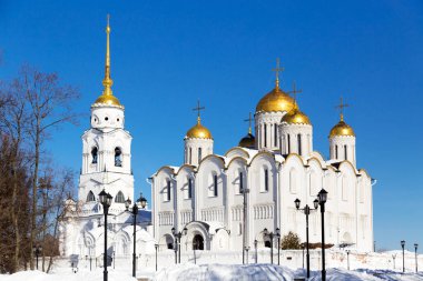 Dormition Katedrali. Ünlü kilise Vladimir City, Rusya, kış