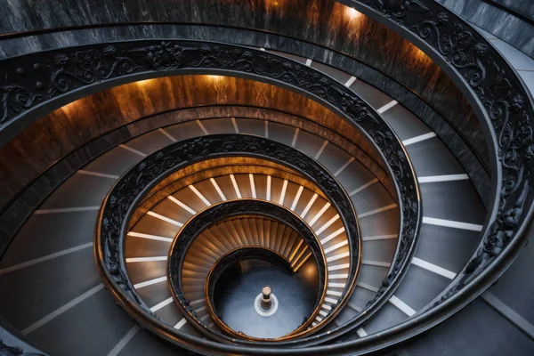 Bramante Staircase in Vatican Museums is a double helix staircase — 스톡 사진