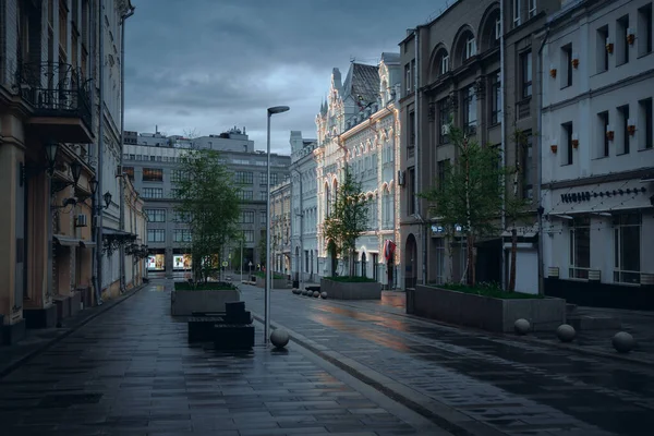 Moscú Rusia Mayo 2020 Calles Vacías Centro Ciudad Debido Cuarentena — Foto de Stock