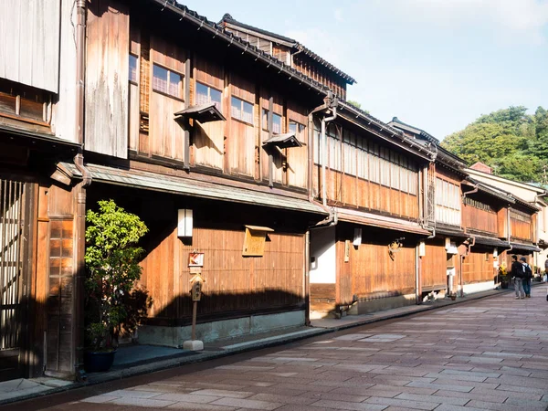 Kanazawa Japon Septembre 2015 Rangées Maisons Traditionnelles Japonaises Dans Vieux — Photo