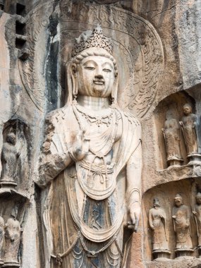 Longmen Grottoes, Çin 'deki taş Budist heykeli.