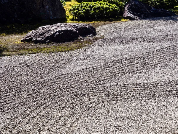 Japanese traditional rock and sand garden