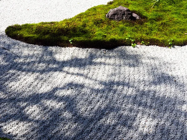 Giardino Tradizionale Giapponese Rocce Sabbia — Foto Stock