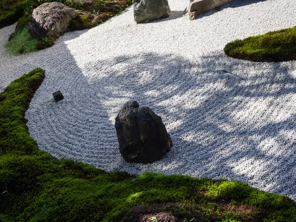 Traditional Japanese rock and sand garden