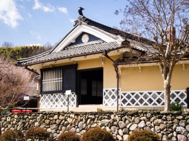 Tarihi Uchiko kent geleneksel Japon tüccar evde