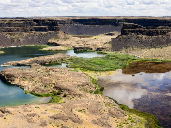 Dry Falls Site Chute Eau Géante Âge Glace Séchée Dans — Photo