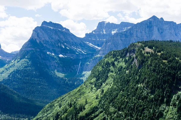 Alpine Landschaft Entlang Der Going Sun Straße Glacier National Park — Stockfoto