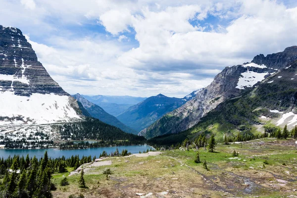 Bearhat Mountain Hidden Lake Glacier National Park Ηπα — Φωτογραφία Αρχείου